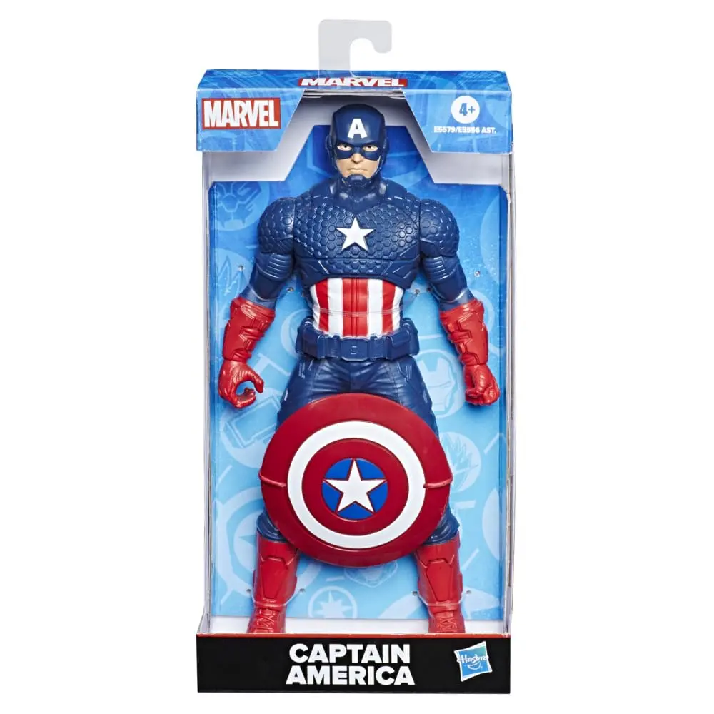 Marvel Avengers Captain America 9.5-Inch Scale Action Figure Toy, Comics-Inspired Design, For Ages 4 2