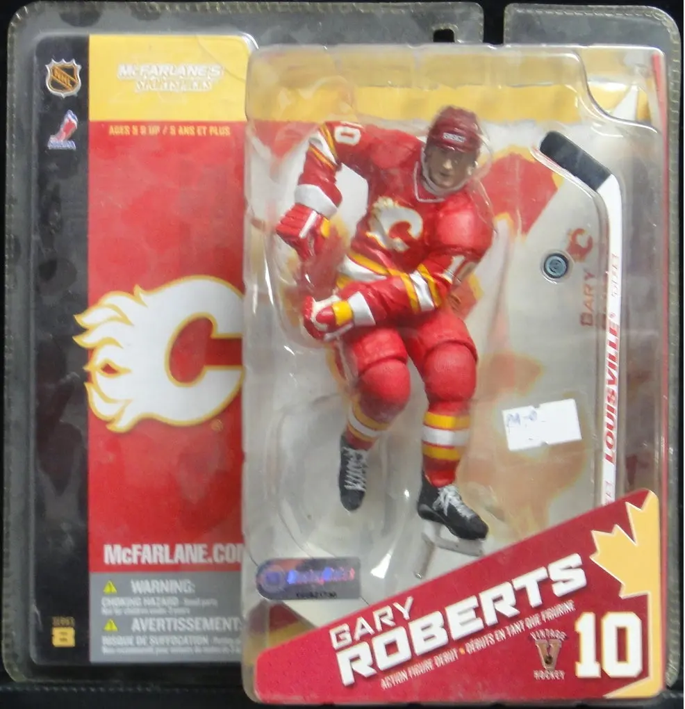 麥法蘭 國家冰球聯盟 西部聯盟 太平洋分區 卡加利火焰隊 左翼 Mcfarlane Toys Nhl Nhlpa Mcfarlane's Sportspicks Series 8 National Hockey League Western Conference Pacific Division Calgary Flames Left Wing 10 Gary Roberts 71407 (Pa-0) 1