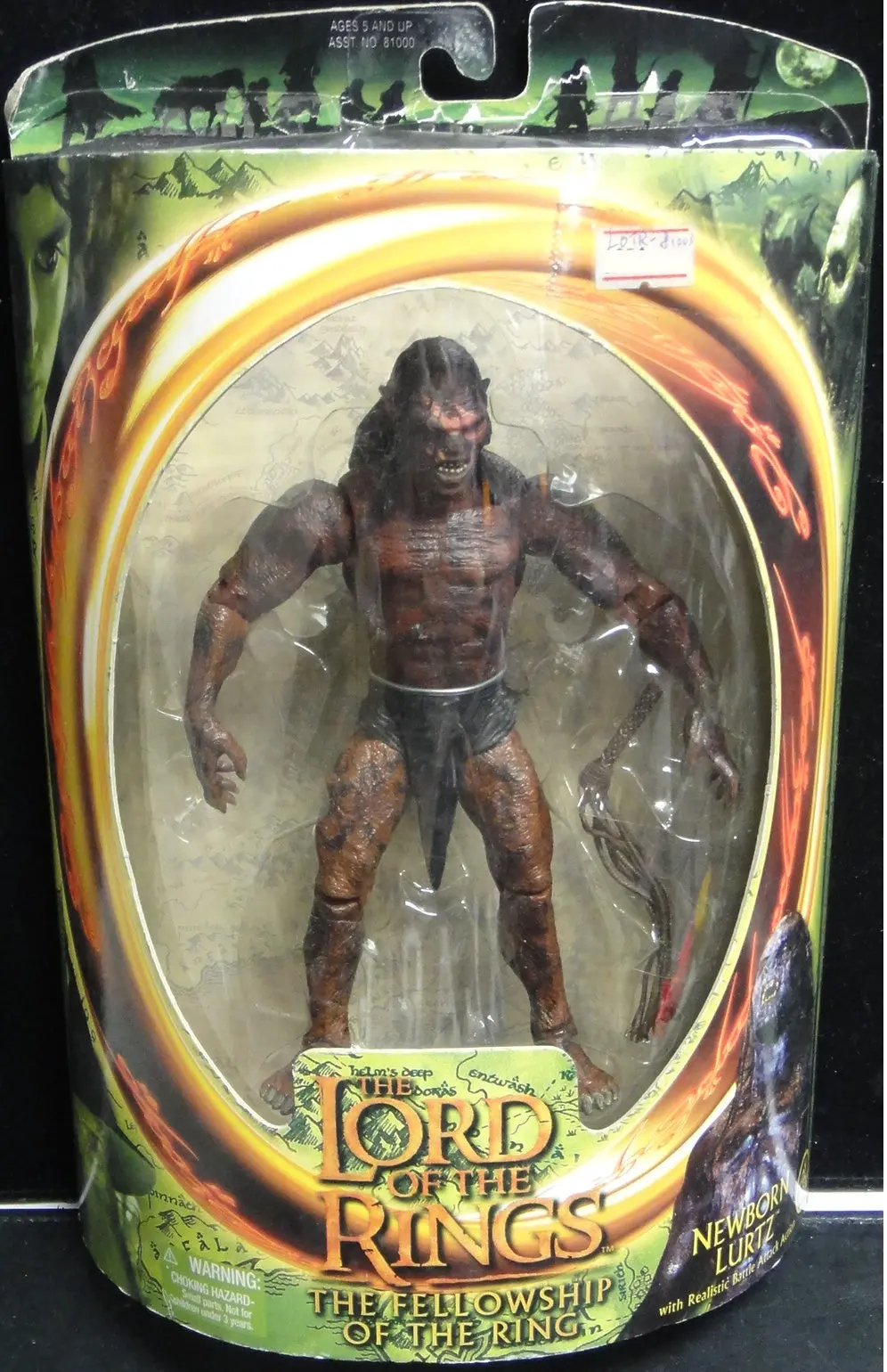 Toy Biz 魔戒首部曲 魔戒現身 新生魯茲 The Lord Of The Rings The Fellowship Of The Ring Newborn Lurtz With Realistic Battle Attack Action (Lotr-81003) B5644711 1