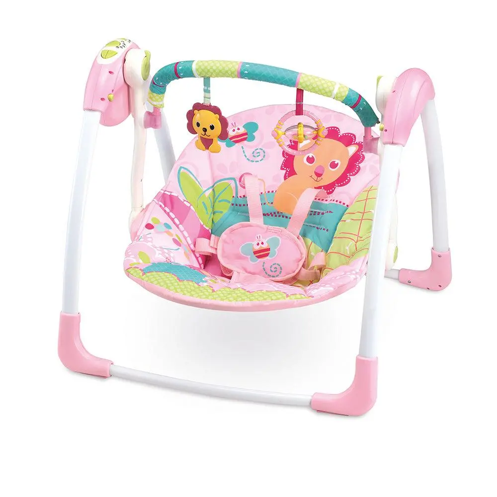 Mastela Deluxe Portable Swing Baby Pink - For Ages 0-2 Years 1