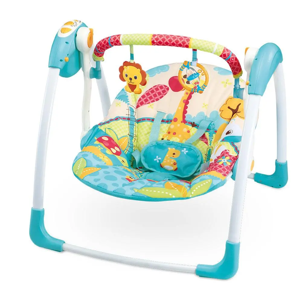 Mastela Deluxe Portable Swing Aqua - For Ages 0-2 Years 1