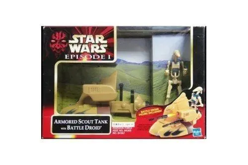 Hasbro 84367 星球大戰前傳 魅影危機 裝甲偵察坦克 連 戰鬥機械人 套裝star Wars Episode I The Phantom Menace Armored Scout Tank With Battle Droid (Buy) 1