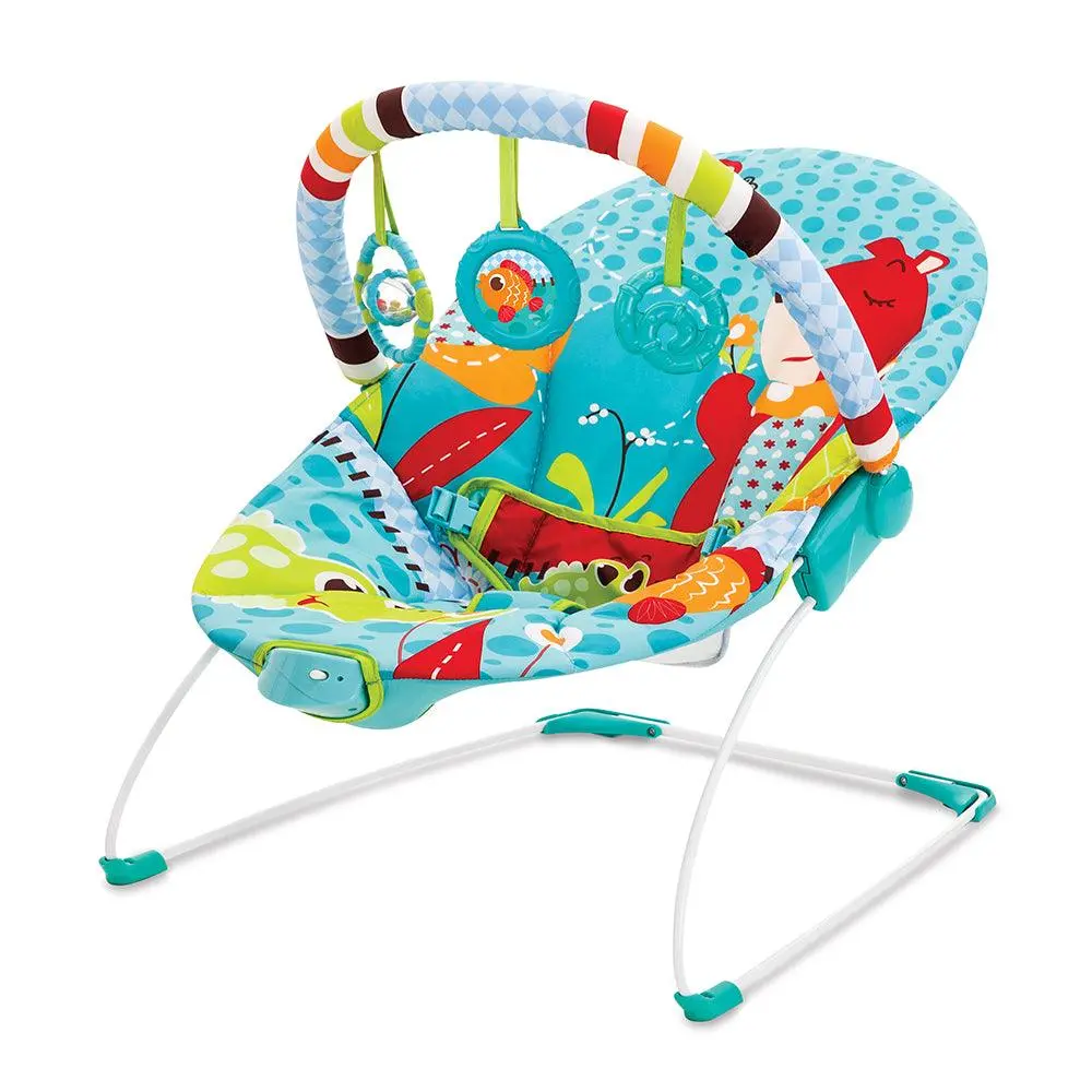 Mastela Soothing Vibration Bouncer Green - For Ages 0-1 Years 1