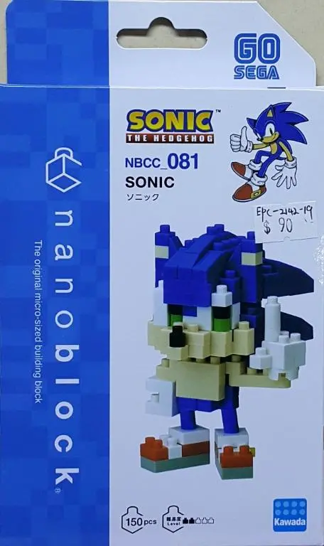 Kawada 21822 超音鼠 Nanoblock Nbcc_081 Sonic The Hedgehog (Epc-2142-19) 存 1