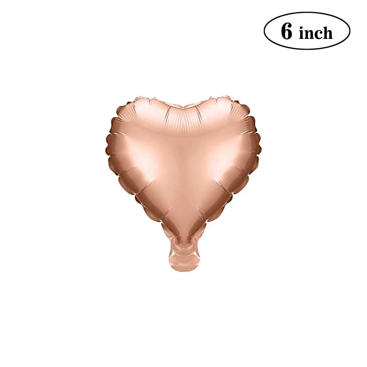 Partycorp 6 Inch Rose Gold Heart Foil Balloon, 1 Pc 1