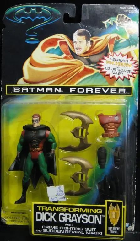 Kenner 蝙蝠俠與羅賓 Batman Forever Transforming Dick Grayson Robin With Crime Fighting Suit & Sudden-Reveal Mask64146 (倉) 1