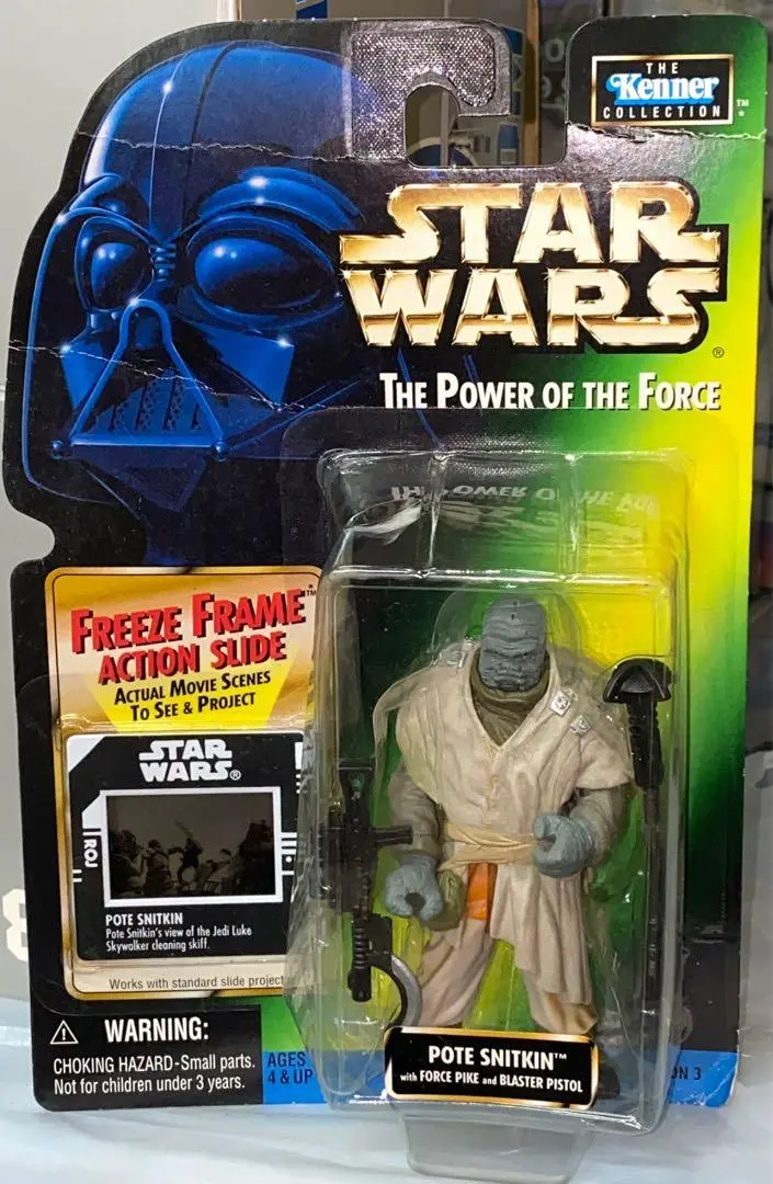 Hasbro 69863 星球大戰 波特·斯尼特金 The Kenner Collection Star Wars The Power Of The Force Collection 3 Freeze Frame Action Slide Pote Snitkin With Force Pike And Blaster Pistol (Buy-Spk 店/Sa） 1