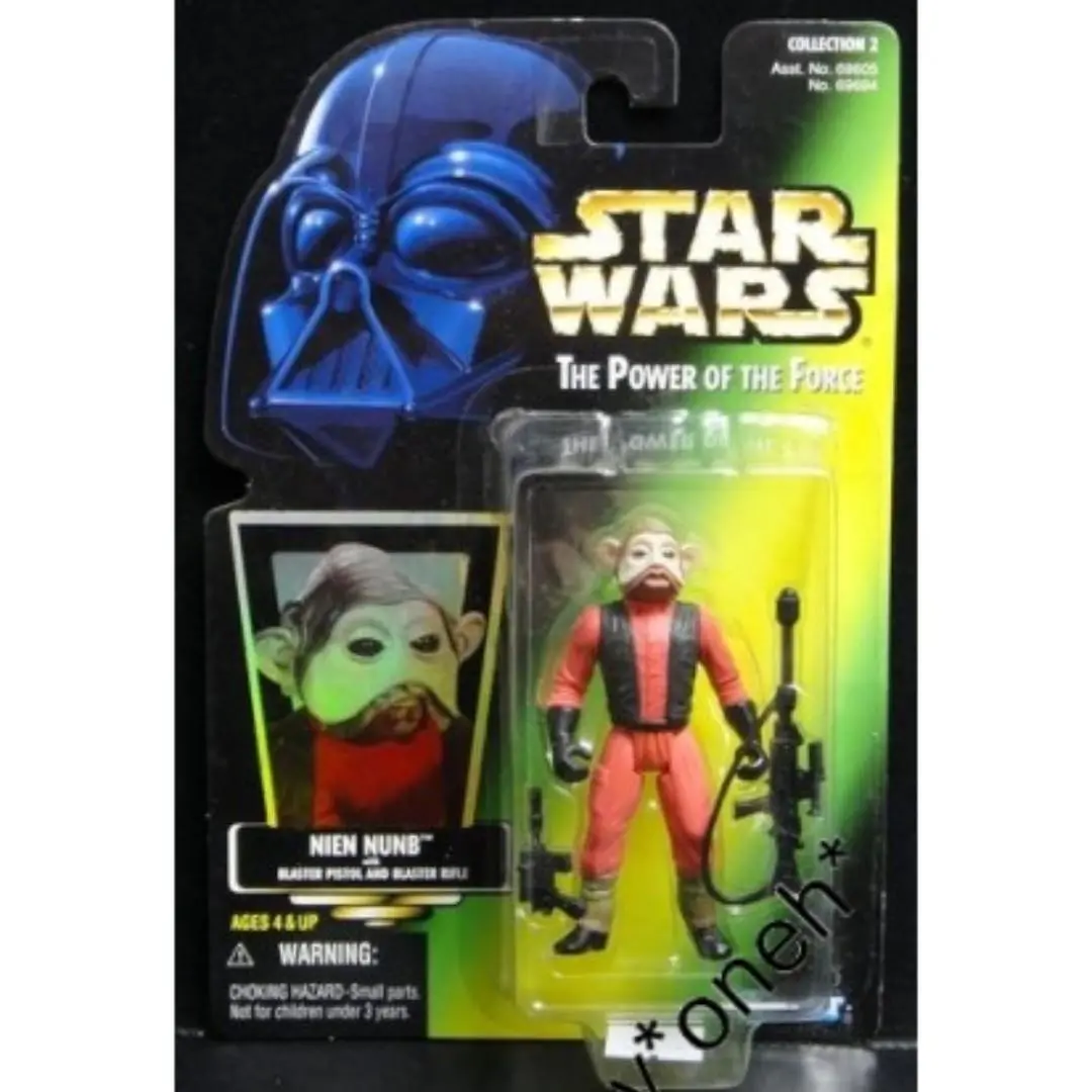 Kenner 星球大戰 Star Wars Potf Nien Nunb With Blaster Pistol & Rifle (Wkg-69694) 1