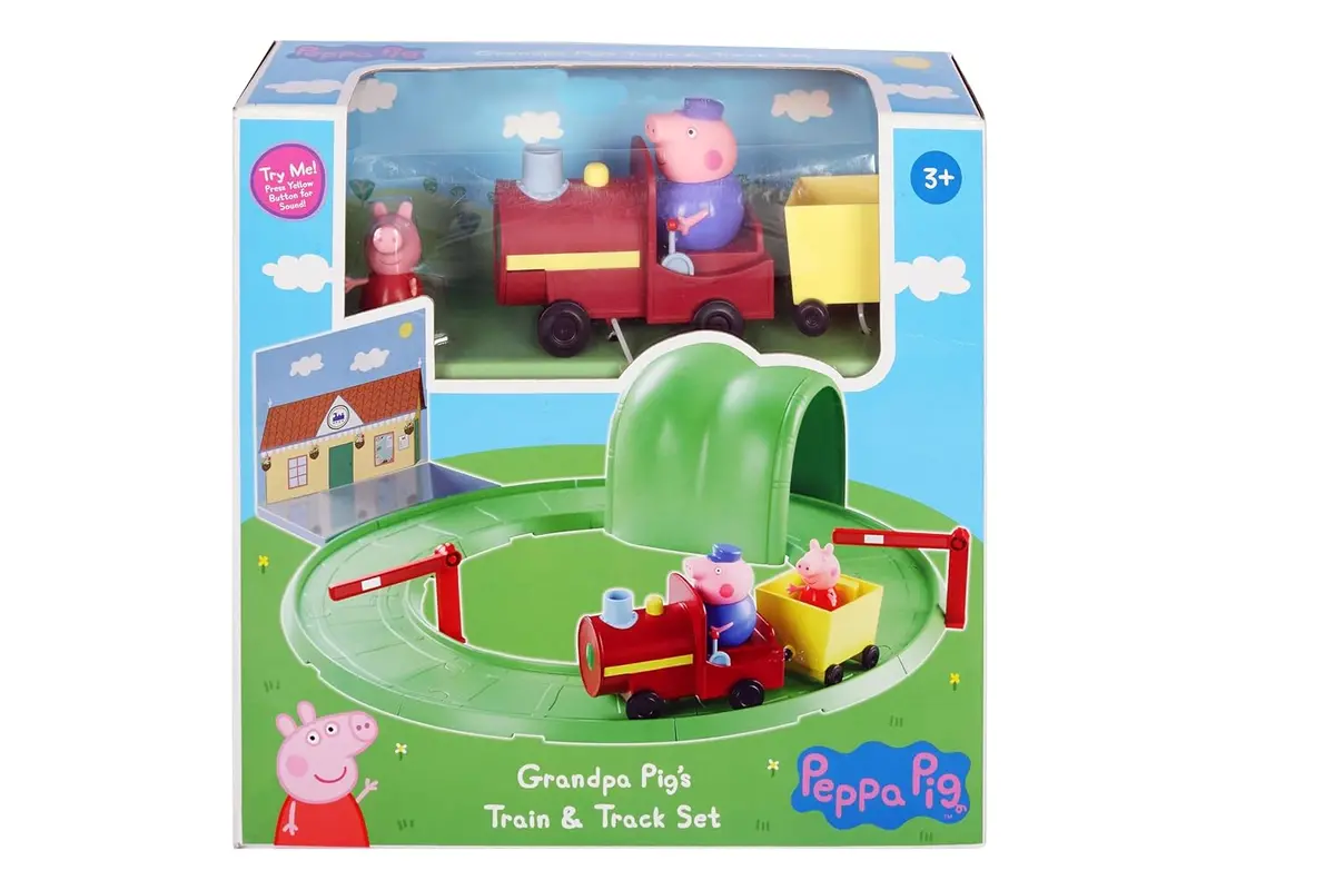 Peppa Pig Grandpa's Train And Track Playset With Sound Effects, Includes 2 Figures, Peppa Pig Preschool Toys For Girls And Boys 3 Years And Up 1