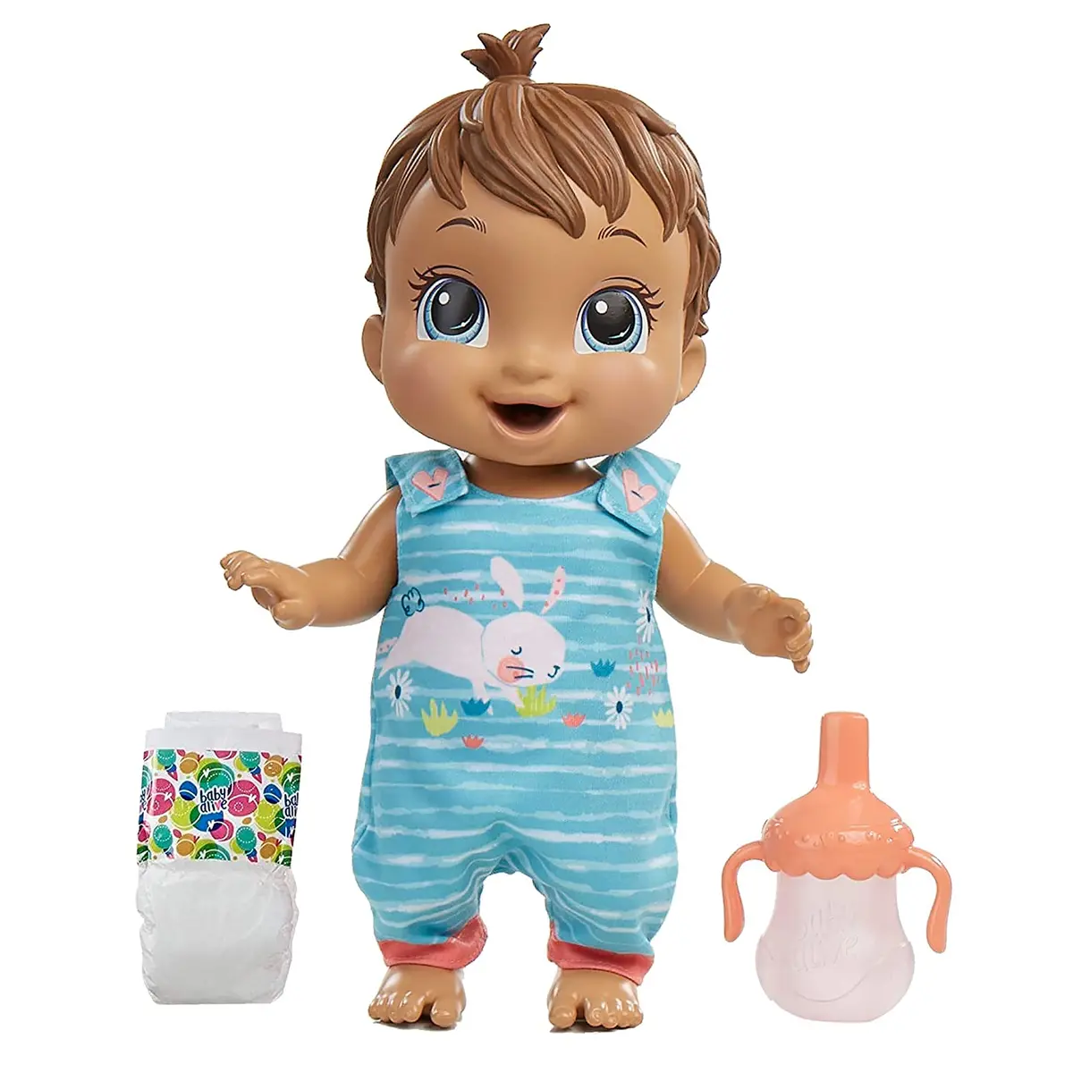 Baby Alive Baby Gotta Bounce Bunny Outfit Brown Hair Doll With 25+ Sfx And Giggles, Drinks And Wets For Kids Ages 3 Years And Up 1