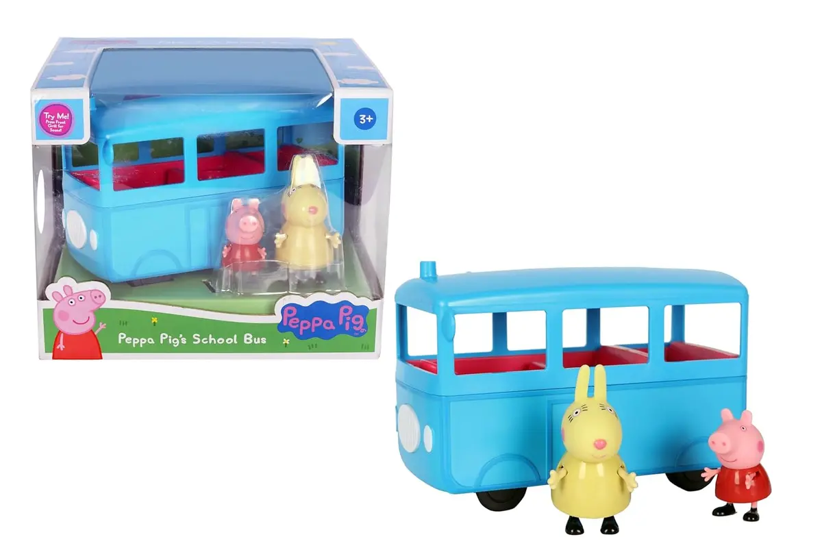 Peppa Pig Peppa's School Bus With Sound Effects, Includes 2 Figures, Preschool Toys For Girls And Boys 3 Years And Up 1