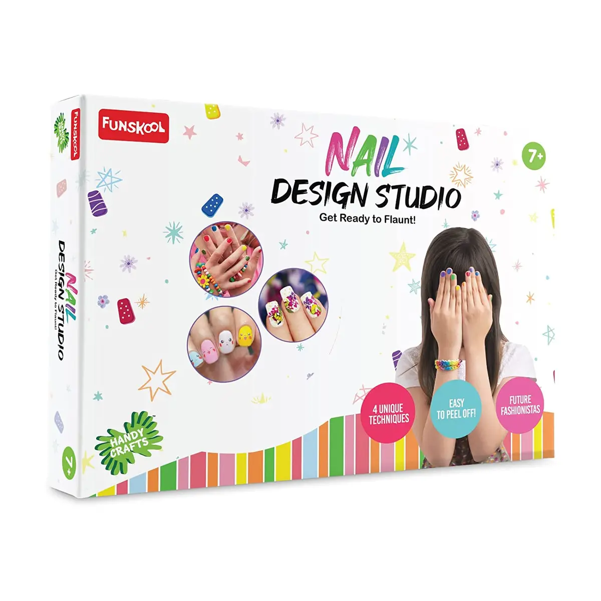 Funskool Handycrafts Nail Design Studio Diy Activity Kit For Girls Ages 7 And Above 1
