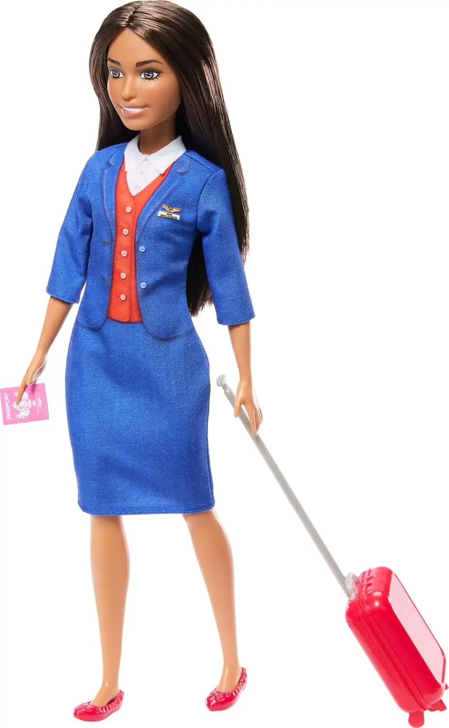 Barbie Flight Attendant Brunette Fashion Doll For Kids Ages 3 Years And Up 1