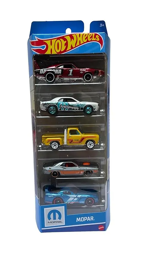 Hot Wheels 5 Car Gift Pack - Mopar Pack Of 5 For Kids & Collectors 1