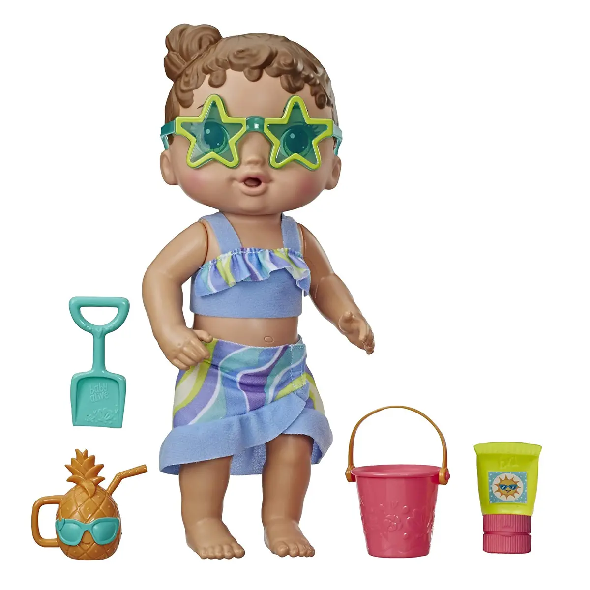 Baby Alive Sun N Sand Baby Brown Hair Baby Doll With Beach Outfit And 5 Accessories For Kids Ages 3 And Up 1