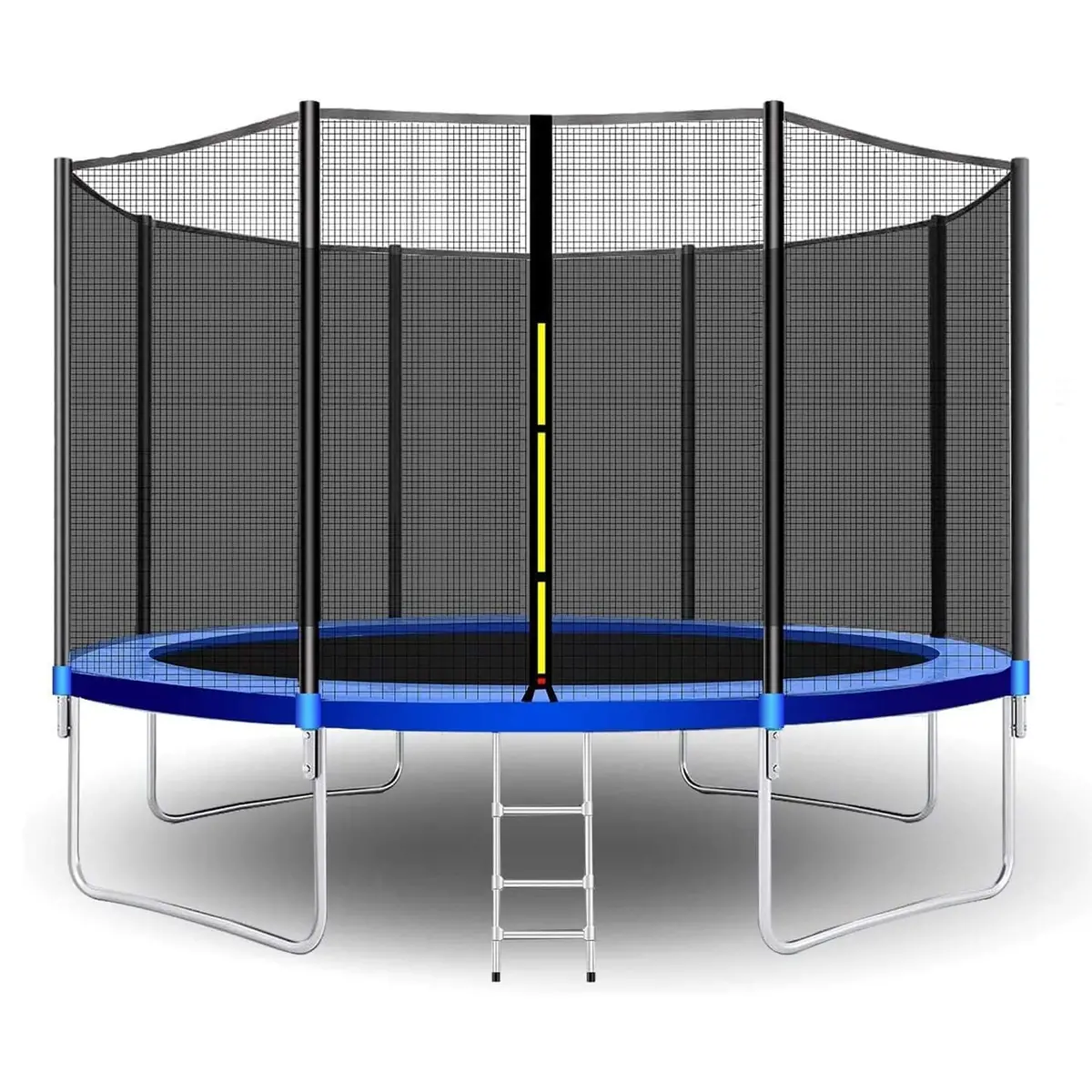 Reznor 12 Feet Trampoline With Enclosure Safety Net & Jumping Pad For Children Kids & Adults, Multicolor 1