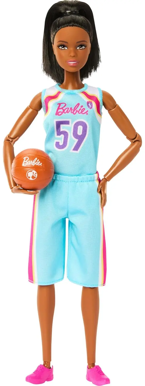 Barbie Made To Move Career Basketball Player Doll With Uniform And Ball For Kids Ages 3 Years And Up 1