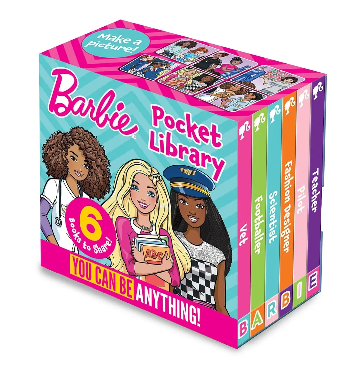 Barbie Pocket Library Picture Book For Ages 18 Months Above ( Set Of 6) 1