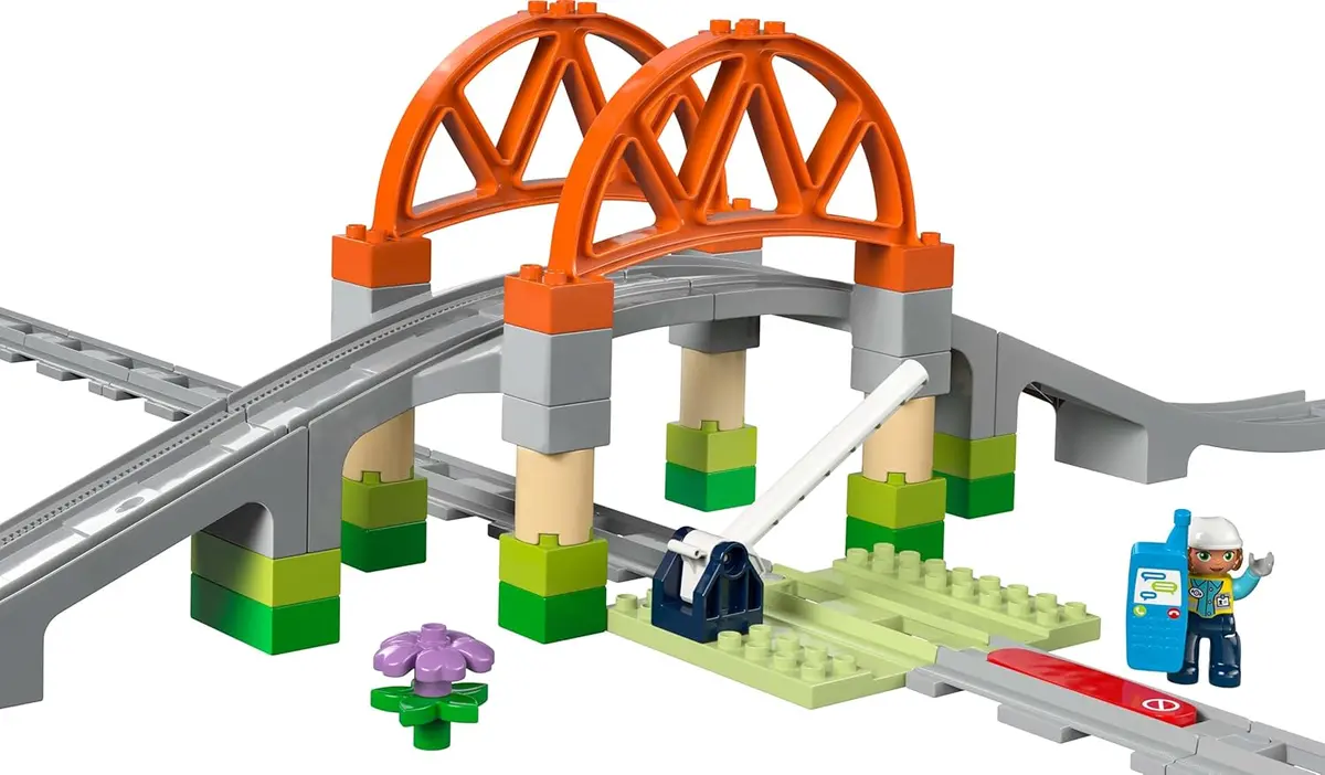 Lego Duplo Town Train Bridge And Tracks Expansion Set Building Kit For Ages 2+ 2