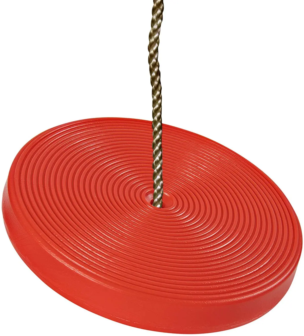 Reznor Plastic Round Disc Hanging Tree Rope Swing For Kids Children Outdoor Indoor Play Activity, Red 1
