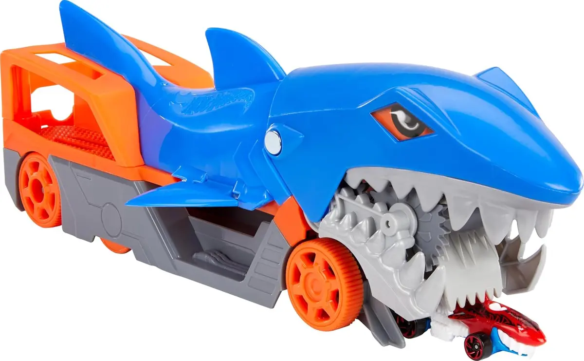 Hot Wheels Shark Chomp Transporter Playset With One 1:64 Scale Car For Kids Ages 4 Years & Up 1