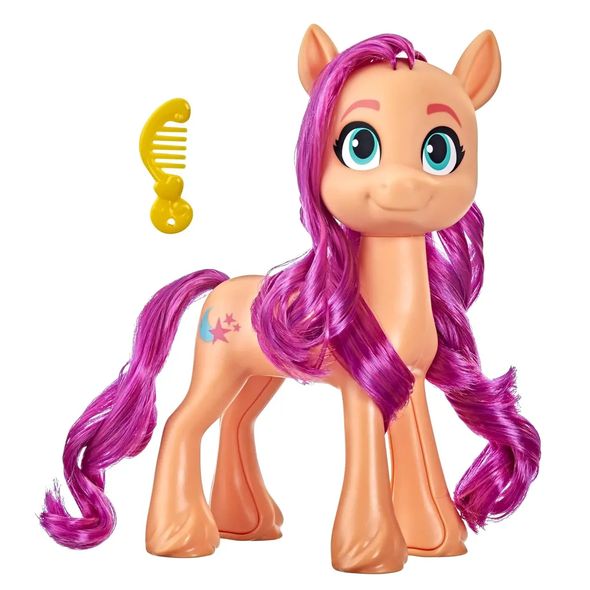 My Little Pony: A New Generation Mega Movie Friends Sunny Starscout - 8-Inch Orange Pony Figure With Comb, Toy For Kids Ages 3 And Up 1