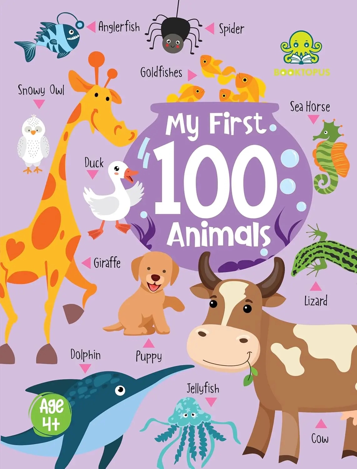 Booktopus Mini Board Book - My First 100 Animals - Early Learning Picture Books For Kids 4+ 1