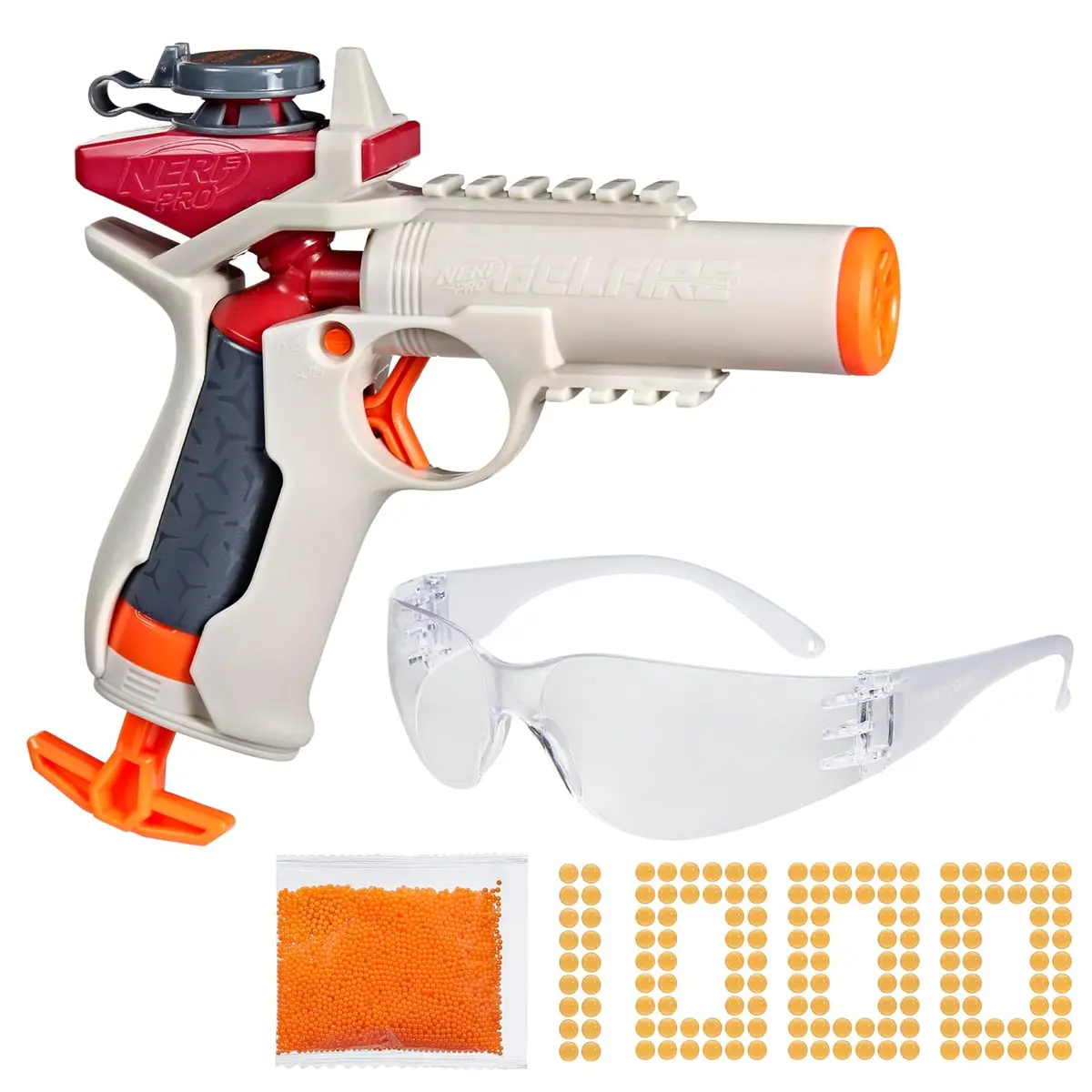 Nerf Pro Gelfire Ignitor Blaster, 1000 Gelfire Rounds, 60 Round Capacity, T-Pull Priming, Up To 150 Fps, Eyewear, Gifts For Teens Ages 14+ 1
