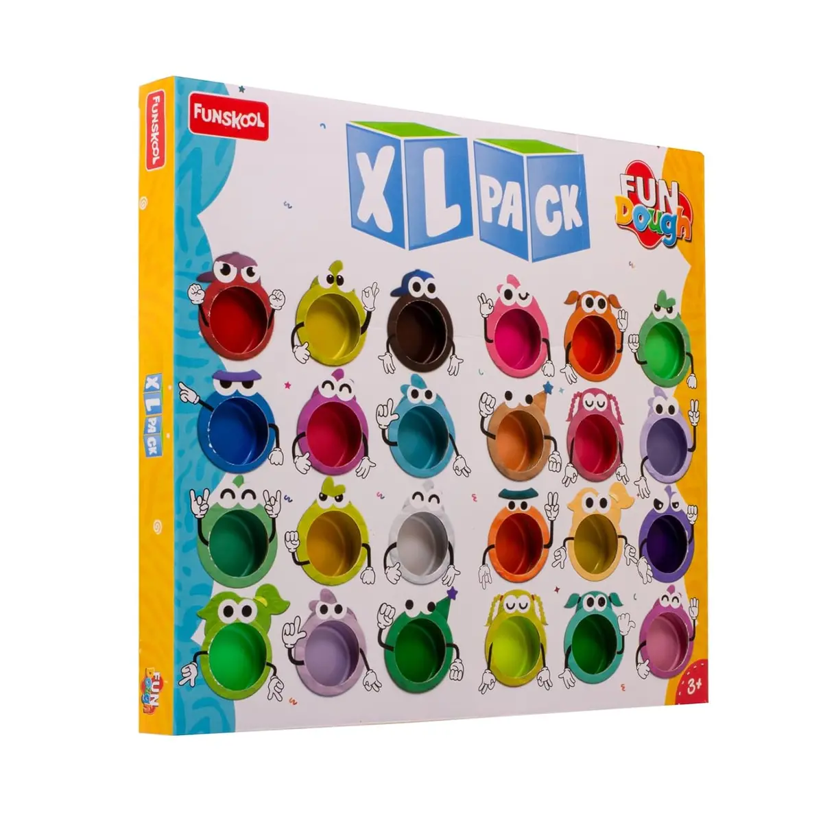 Funskool Fundough Xl Pack - 24 Tubs Of Dough, Multicolour, Dough, Toy, Shaping, Sculpting, 3 Years And Above 1