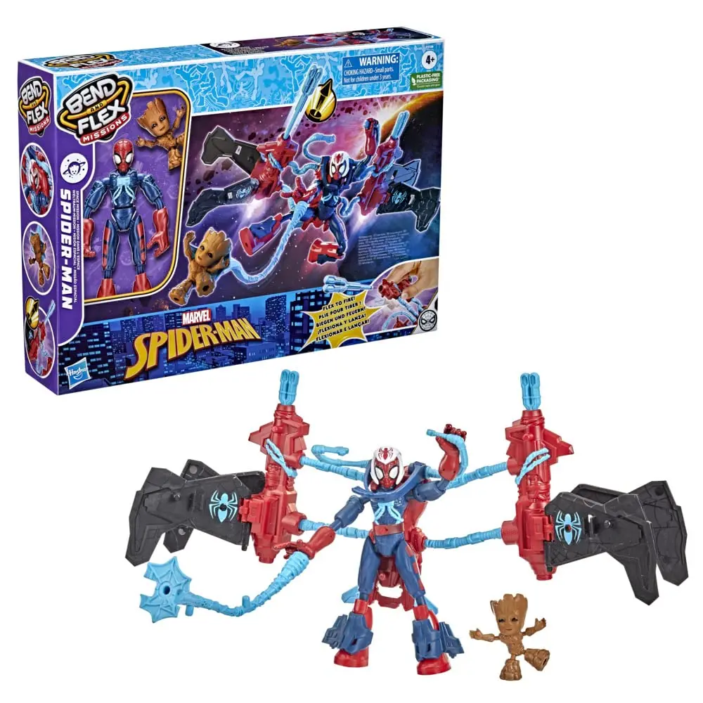 Marvel Spider-Man Bend And Flex Missions 6-Inch-Scale Spider-Man Space Mission Bendable Action Figure For Kids Ages 4 And Up 1