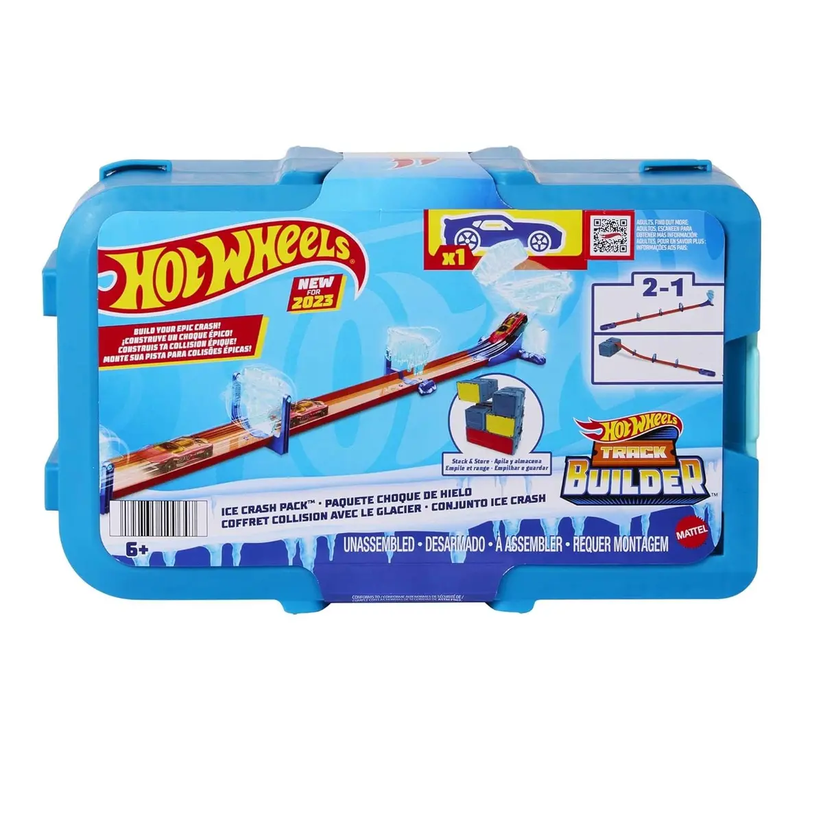 Hot Wheels Ice-Themed Track Building Set With Track Set And 1 Hot Wheels Car For Ages 4+ 1