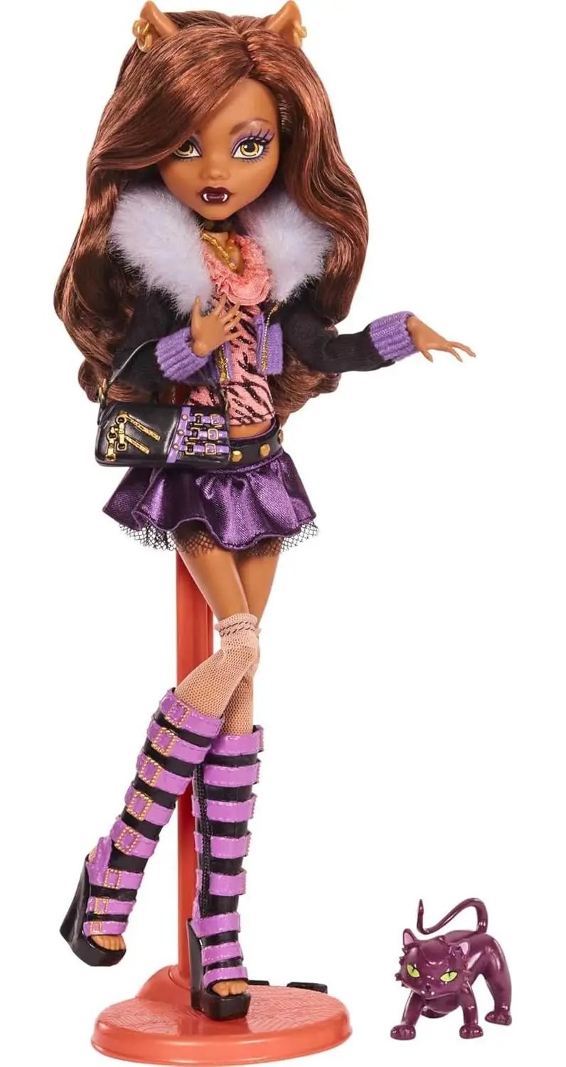 Monster High 10.5 Inch Clawdeen Wolf Reproduction Doll Wearing Original Fashion & Shoes, With Pet, Doll Stand & Accessories Gift For Ages 6+ 1