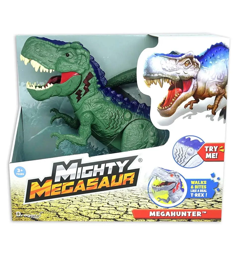 Dragon-I Mighty Megasaur T-Rex With Chomping And Walking Sound For Kids Ages 3+, Green 1