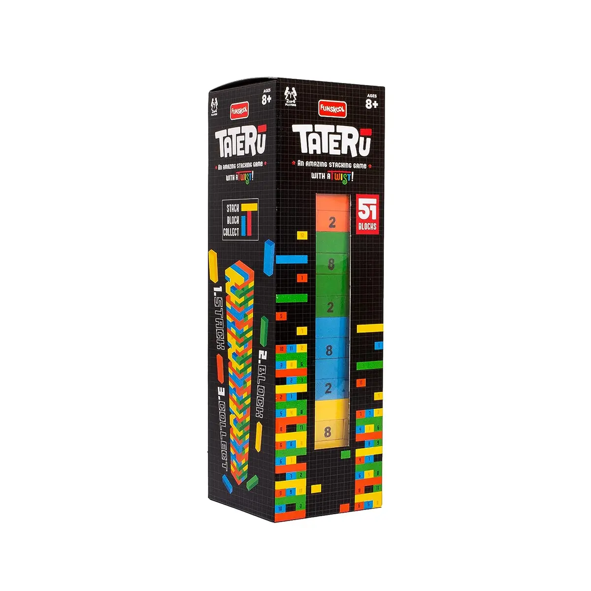 Funskool Games Tateru Hardwood Blocks, Stacking Tower, Strategy Game For 2 Or 4 Players Ages 8 Years And Above 1