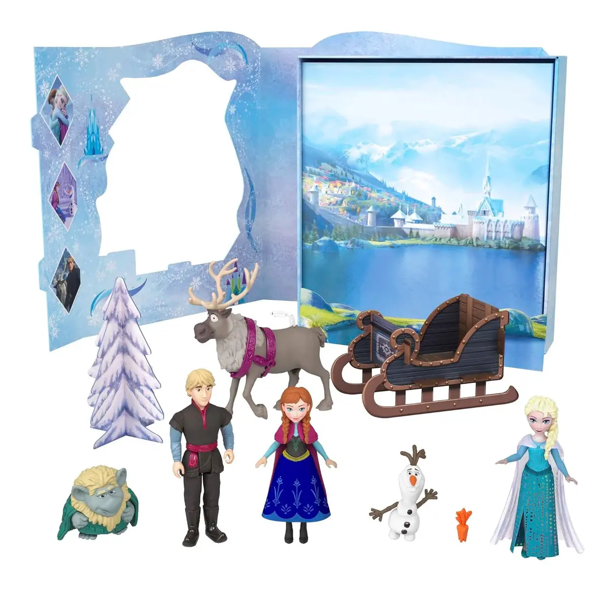 Disney Frozen Story Pack With 6 Key Characters, Small Dolls Figures And Accessories Inspired By Disney Frozen Movies Giftset For Kids Ages 3+ 1