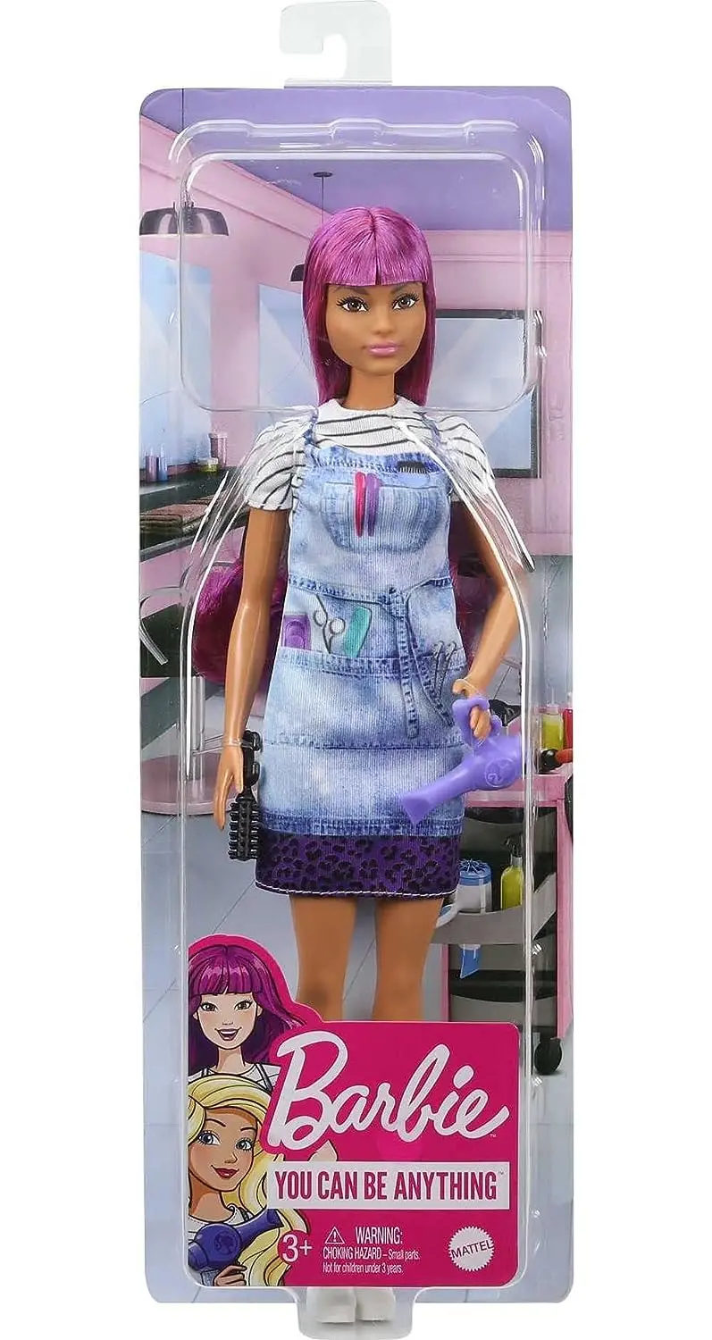 Barbie 12 Inch Salon Stylist Doll With Purple Hair & Accessories For Ages 3 Years Old & Up 2