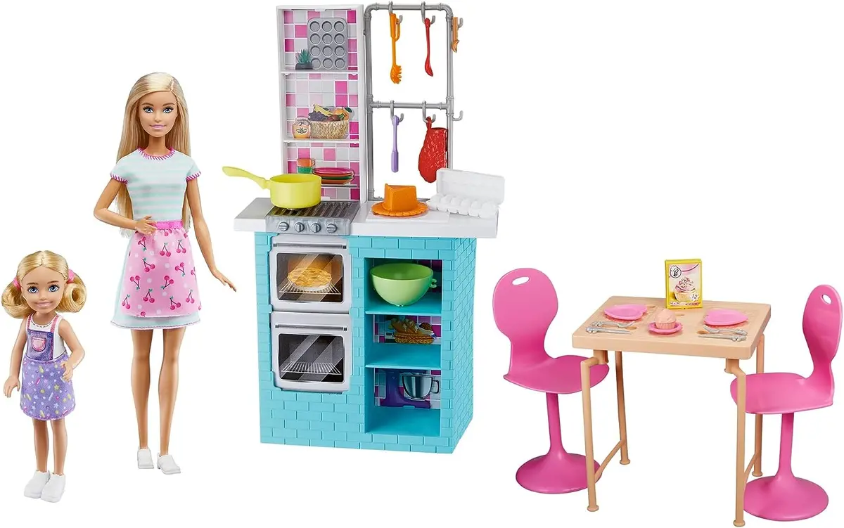 Barbie Chelsea World Chelsea Doll With Baking Kitchen Accessories & Playset For Kids Ages 3+ 1