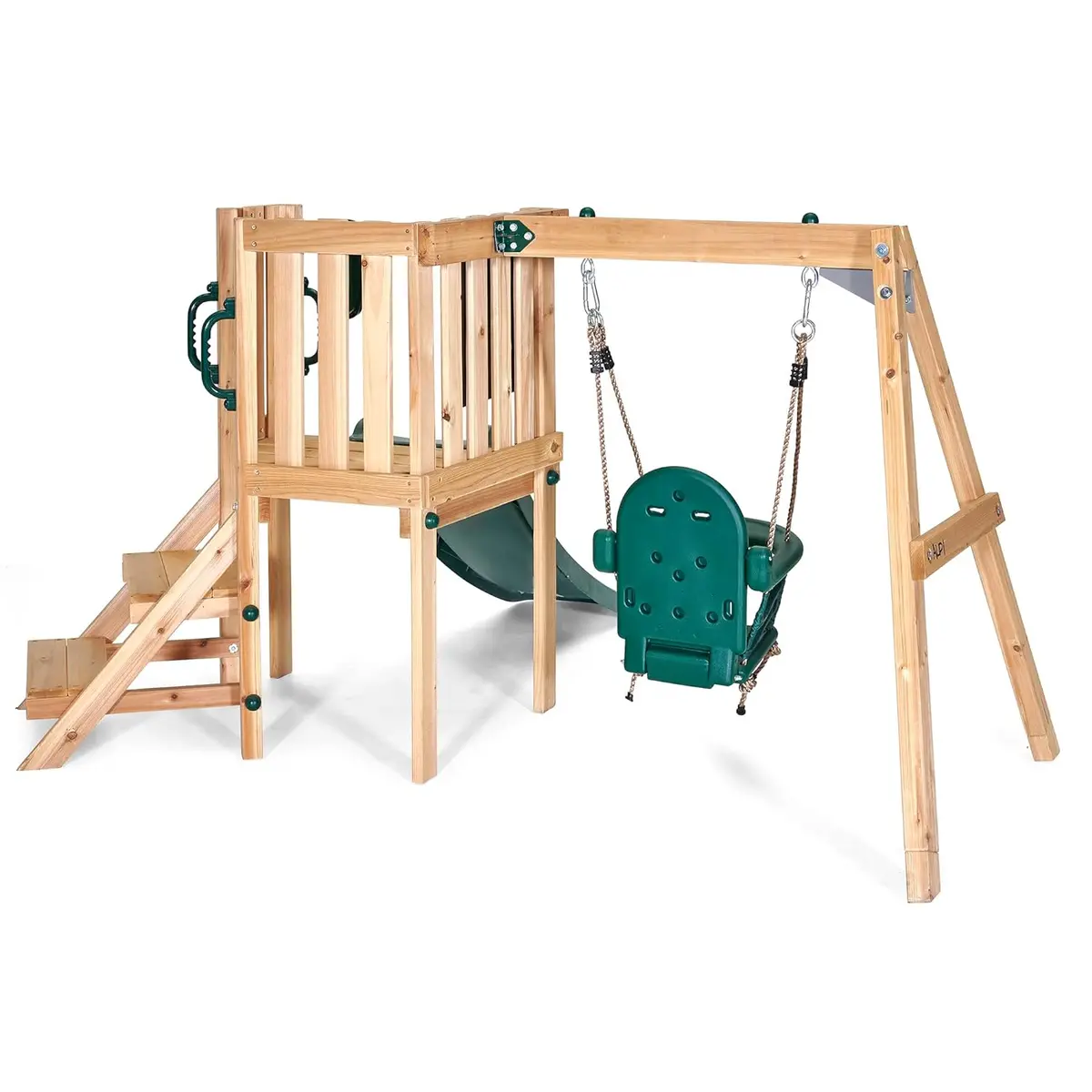 Plum Junior Activity Centre Swing And Slide Garden Play Set For Climbing - With Phone, Chalkboard, 4Ft Slide, Baby Swing Seat - Children 12 Months+ 2