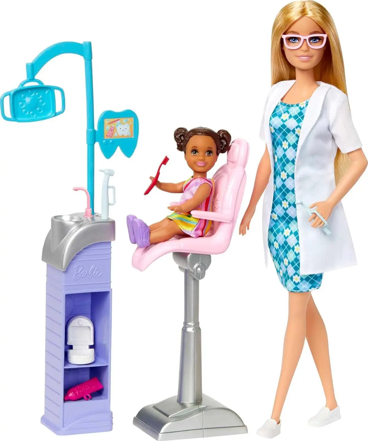 Barbie Careers Blonde Hair Dentist Doll And Playset With Accessories Medical Doctor Set For Kids Ages 3+ 1