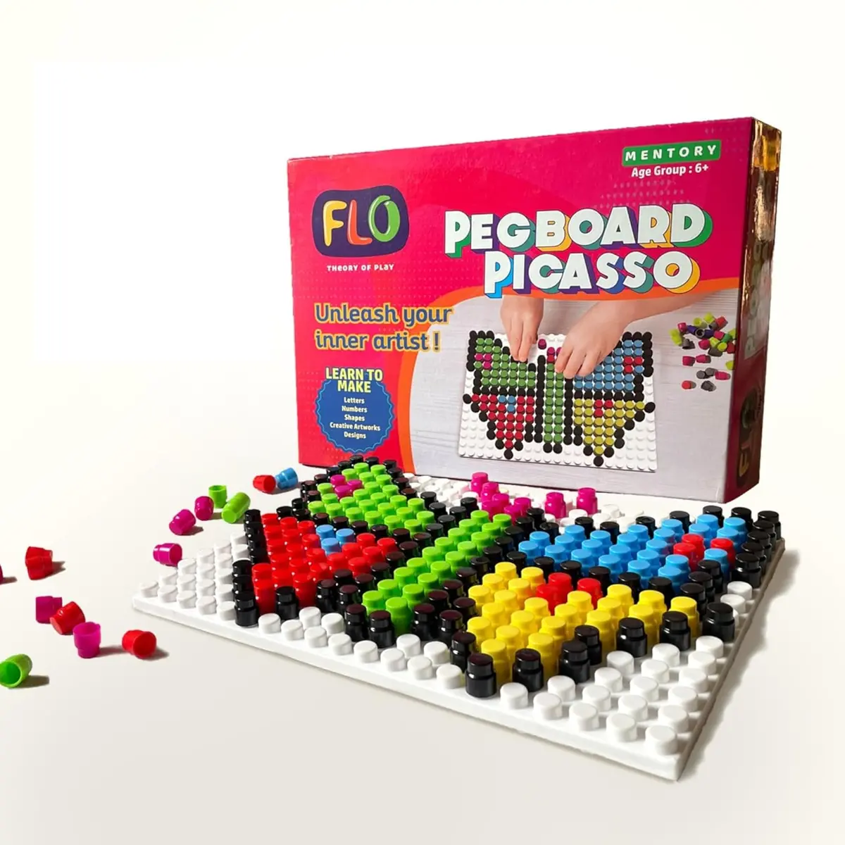 Flo Toys Peg Board Picasso Learning Kit For Kids Ages 6+ 1