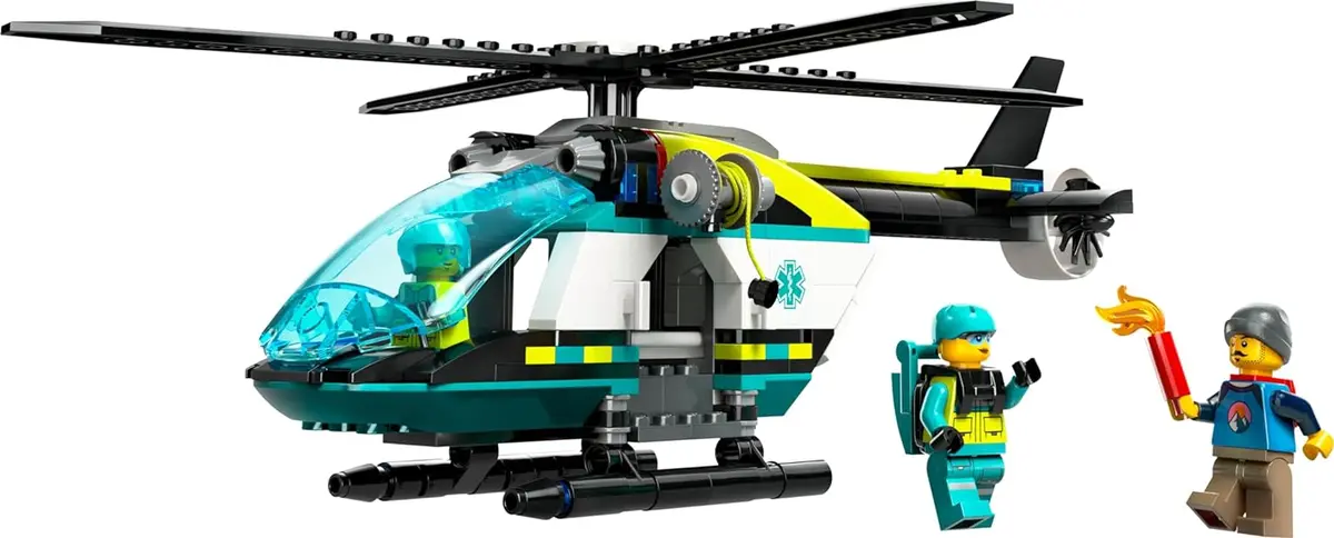 Lego City Emergency Rescue Helicopter Set Building Kit For Ages 6+ 2