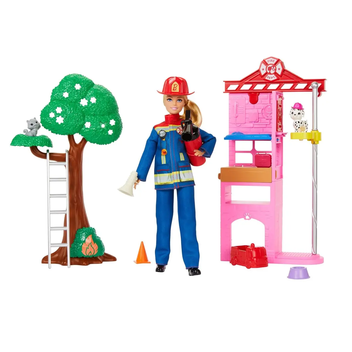 Barbie Firefighter Playset With Blonde Fashion Doll For Kids Ages 3+ 1