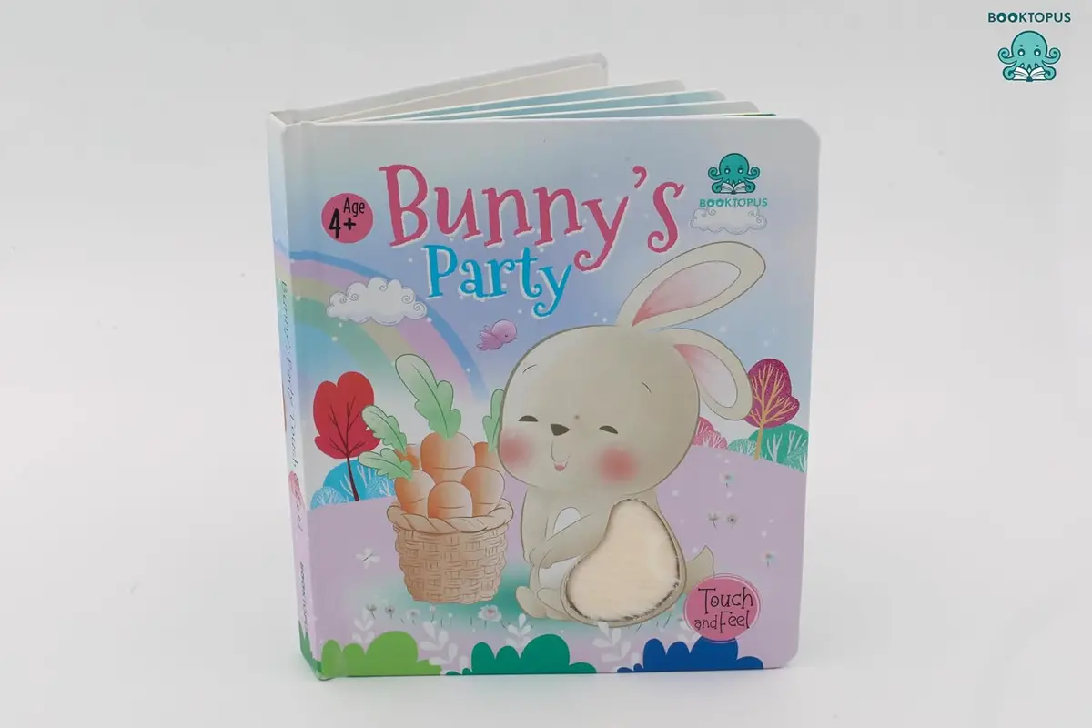 Booktopus Touch And Feel Board Book - Bunny's Party Sensory Book For Toddlers - Textured Baby Books For 4+ 2