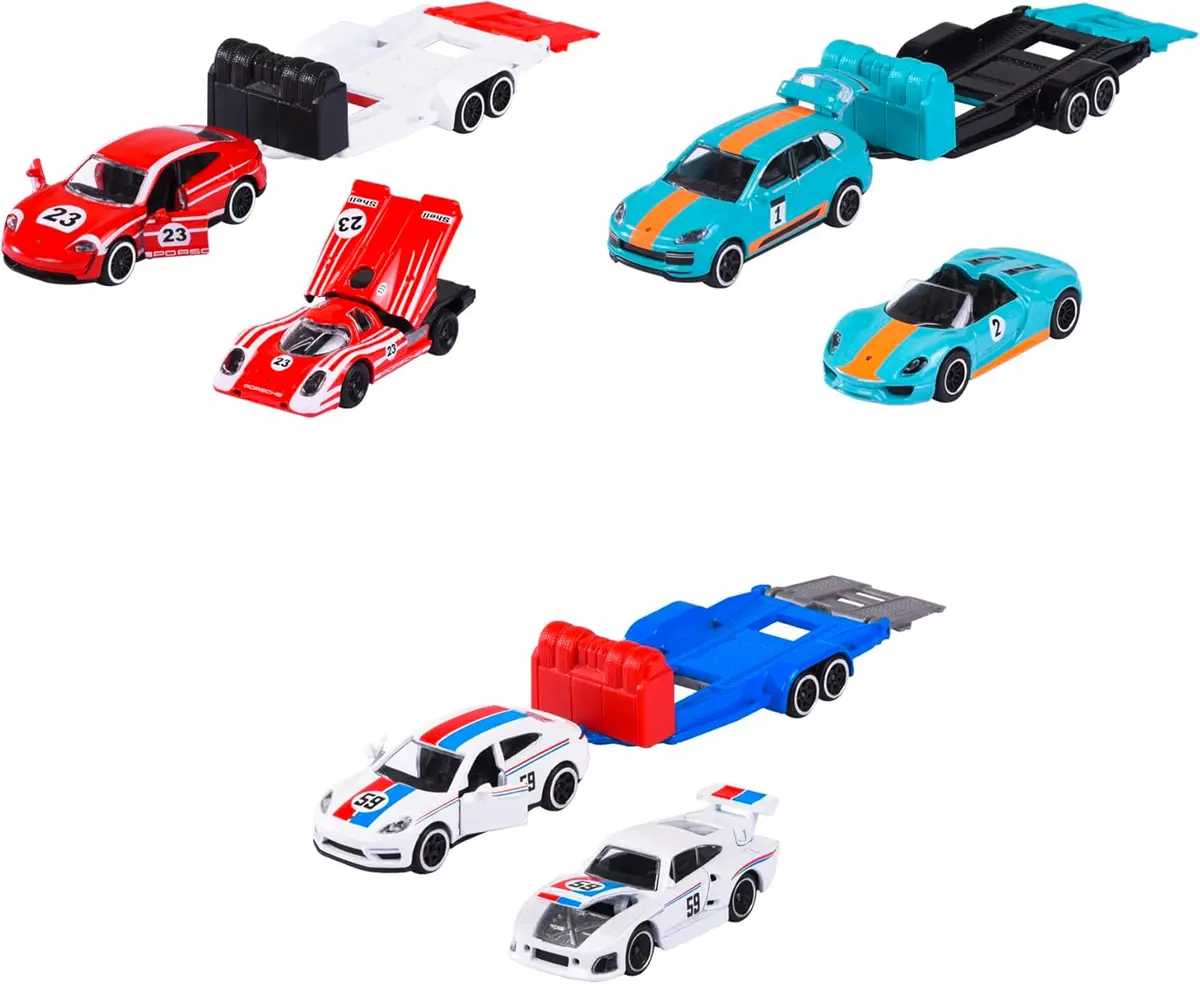 Majorette Porsche Race Trailer Assortment For Kids & Collectors Styles & Design May Vary 1