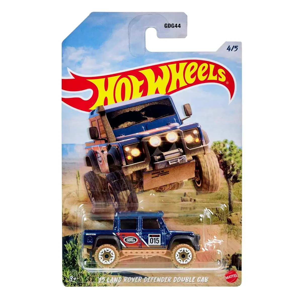 Hot Wheels Desert Rally Racing Series 15 Land Rover Defender Double Cab 1:64 Scale Car For Collectors 1