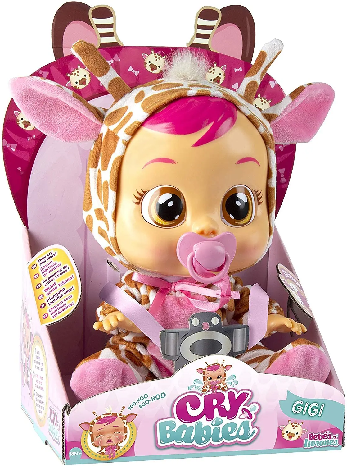 Cry Babies 12'' Gigi Doll With Tears And Sounds Feature For Baby And Toddlers Ages 18 Months And Up 1