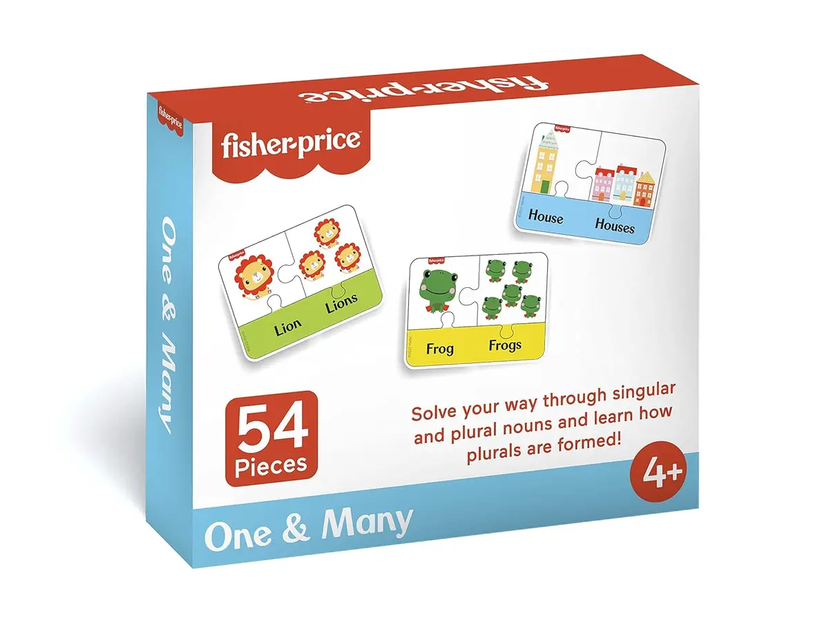 Fisher Price One & Many 54 Pieces Singular & Plural Learning Puzzles For Kids 1