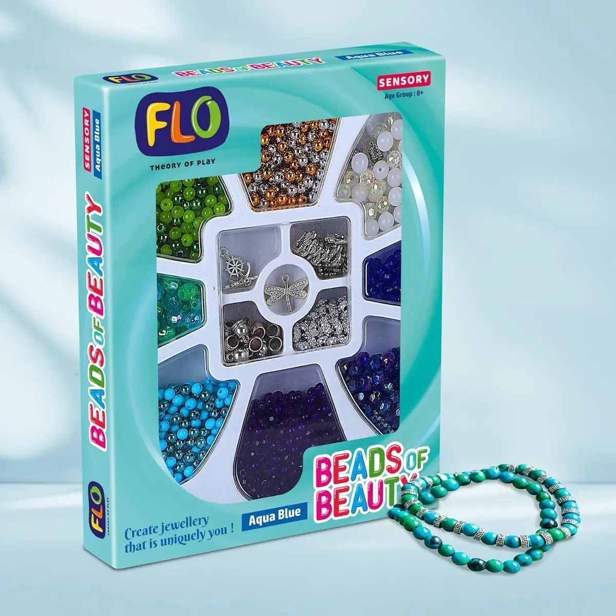 Flo Toys Beads Of Beauty: Scarlet Blue Diy Fashion Kit For Kids Ages 8+ 1