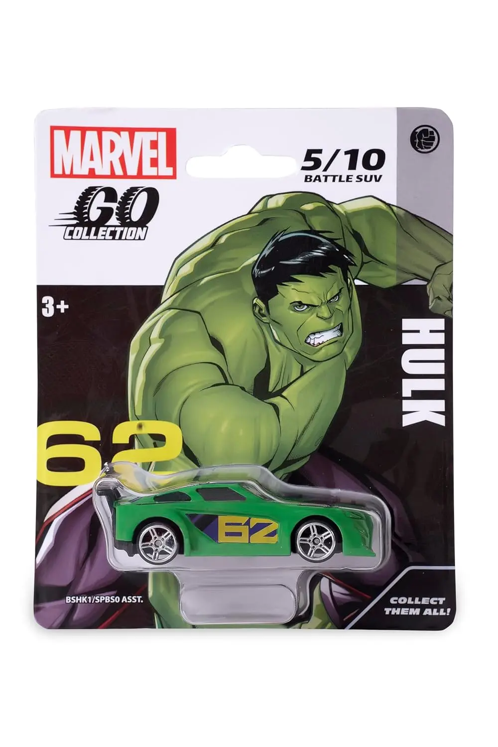 Marvel Go 1:64 Diecast Hulk Battle Suv Toy Car For Collection For Ages 3 Years And Up 1