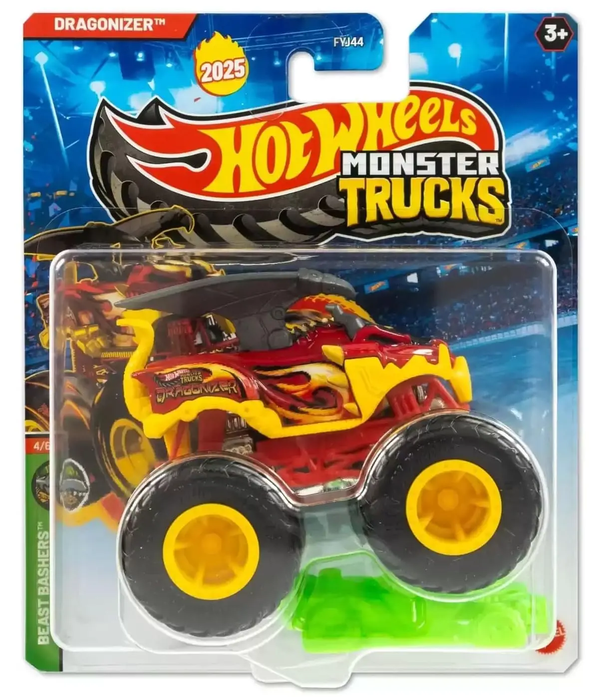 Hot Wheels 1:64 Scale Dragorizer Monster Trucks 2025 Diecast Truck With Crushable Car For Ages 3+ (Jcd69) 1
